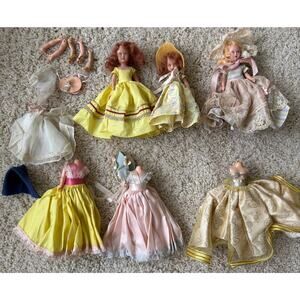 Vintage Nancy Ann Storybook Dolls - Lot of 3 Dolls plus Parts - Sleepy Eyes